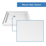 DreamLine DL-6528QC-04 Aqua-Q Fold 36" D x 36" W x 74 3/4" H Frameless Bi-Fold Shower Door in Brushed Nickel with White Base Kit