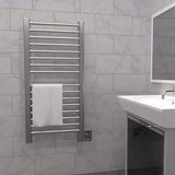 Amba Sirio S-2142 Dual-Purpose Towel Warmer and Radiator in Brushed Finish