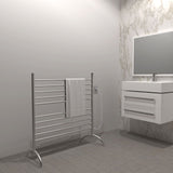 Amba Solo SAFSB-33 Freestanding Towel Warmer with 10 Bars, Brushed Finish