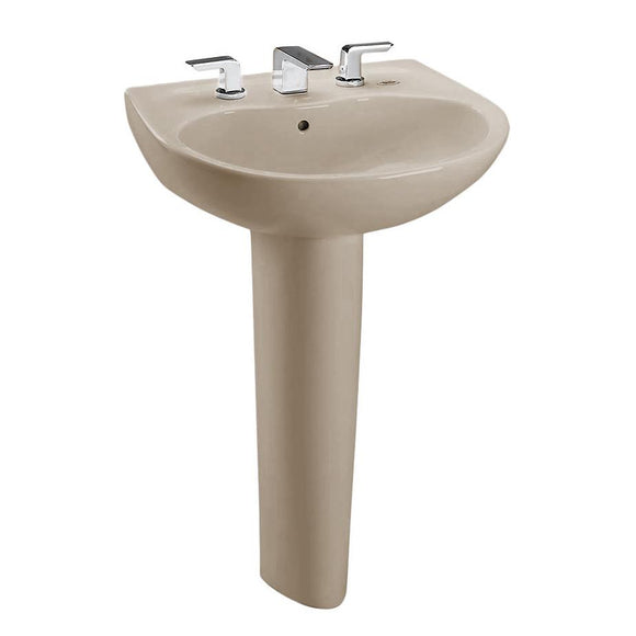 TOTO LPT241.4G#03 Supreme Oval Basin Pedestal Bathroom Sink for 4" Center Faucets, Beige/Bone