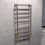 Amba T-2040 Traditional Towel Warmer with 8 Round Bars, Brushed Finish