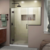 DreamLine D1282434-06 Unidoor-X 58-58 1/2"W x 72"H Frameless Hinged Shower Door in Oil Rubbed Bronze