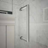 DreamLine SHDR-20377210-01 Unidoor 37-38"W x 72"H Frameless Hinged Shower Door with Support Arm in Chrome