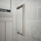 DreamLine E129243430-04 Unidoor-X 59"W x 30 3/8"D x 72"H Frameless Hinged Shower Enclosure in Brushed Nickel