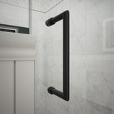 Dreamline SHDR-20587210-09 Unidoor 58-59"W x 72"H Frameless Hinged Shower Door with Support Arm in Satin Black