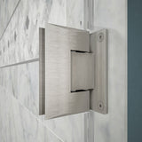 DreamLine SHDR-20357210C-04 Unidoor 35-36"W x 72"H Frameless Hinged Shower Door with Support Arm in Brushed Nickel