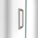 DreamLine SHDR-2048723-04 Unidoor-LS 48-49"W x 72"H Frameless Hinged Shower Door with L-Bar in Brushed Nickel