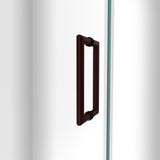 DreamLine SHDR-2060722-06 Unidoor-LS 60-61"W x 72"H Frameless Hinged Shower Door with L-Bar in Oil Rubbed Bronze
