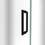 DreamLine SHDR-2048723-09 Unidoor-LS 48-49"W x 72"H Frameless Hinged Shower Door with L-Bar in Satin Black