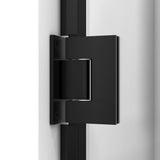 DreamLine D245872MB01-09 Unidoor Madrid 58-58 1/2"W x 72"H Frameless Hinged Shower Door with Satin Black Hardware