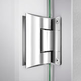 DreamLine SHDR-2057722-01 Unidoor-LS 57-58"W x 72"H Frameless Hinged Shower Door with L-Bar in Chrome