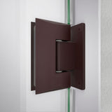 DreamLine SHDR-2060722-06 Unidoor-LS 60-61"W x 72"H Frameless Hinged Shower Door with L-Bar in Oil Rubbed Bronze