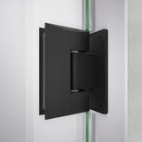 DreamLine SHDR-2058722-09 Unidoor-LS 58-59"W x 72"H Frameless Hinged Shower Door with L-Bar in Satin Black
