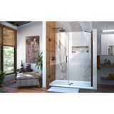DreamLine SHDR-20607210-06 Unidoor 60-61"W x 72"H Frameless Hinged Shower Door with Support Arm in Oil Rubbed Bronze