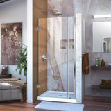 DreamLine SHDR-20337210-01 Unidoor 33-34"W x 72"H Frameless Hinged Shower Door in Chrome - Bath4All