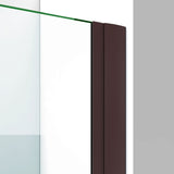 DreamLine SHDR-4325000-06 Elegance-LS 25 1/4 - 27 1/4"W x 72"H Frameless Pivot Shower Door in Oil Rubbed Bronze