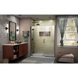 DreamLine D1251472-06 Unidoor-X 45-45 1/2"W x 72"H Frameless Hinged Shower Door in Oil Rubbed Bronze