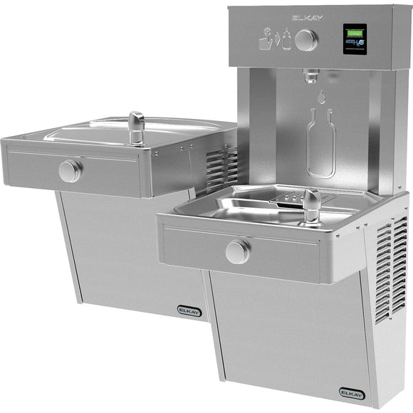 Elkay VRCTLDDWSK EZH2O Vandal-Resistant Filling Station and Bi-Level Water Cooler, Non-Refrigerated