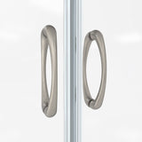 DreamLine D2116034XXR0004 Visions 34"D x 60"W x 78 3/4"H Sliding Shower Door, Base, and White Wall Kit in Brushed Nickel