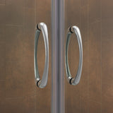 DreamLine DL-6963R-22-04 Visions 36"D x 60"W x 74 3/4"H Sliding Shower Door in Brushed Nickel with Right Drain Biscuit Shower Base