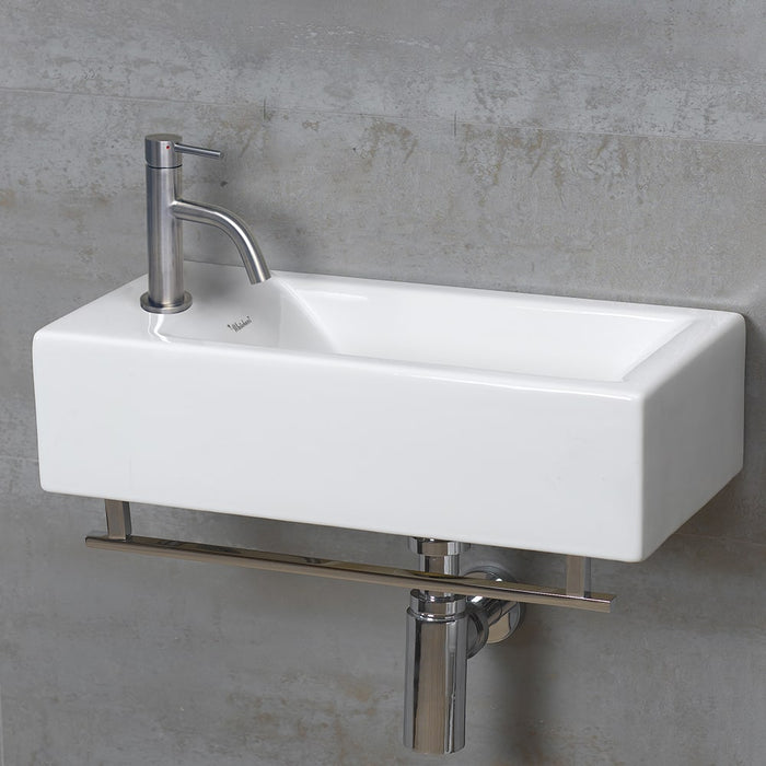 Whitehaus WHS1010-SB-BSS Waterhaus Single Lever Small Bathroom Faucet