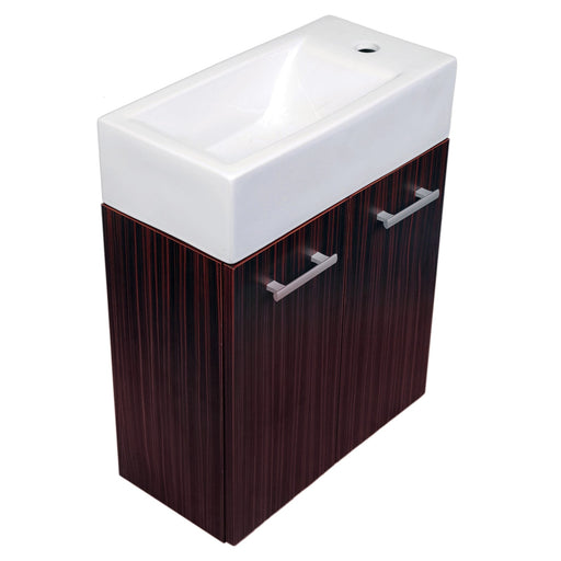 Whitehaus WH114RSCB-E Wall Mount Double Door Vanity in Espresso Complete