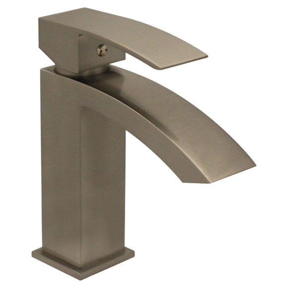 Whitehaus WH2010001-BN Jem Collection Single Hole/Single Lever Bathroom Faucet