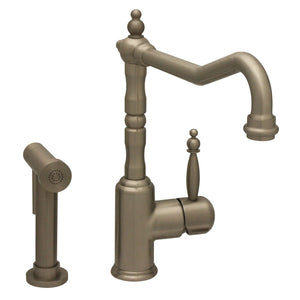 Whitehaus WH2070800-BN Jem Collection Single Lever Handle Faucet