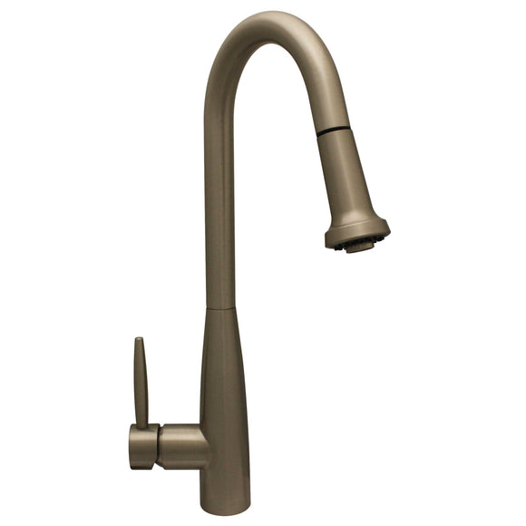 Whitehaus WH2070838-BN Jem Collection Single Hole/Single Lever Faucet