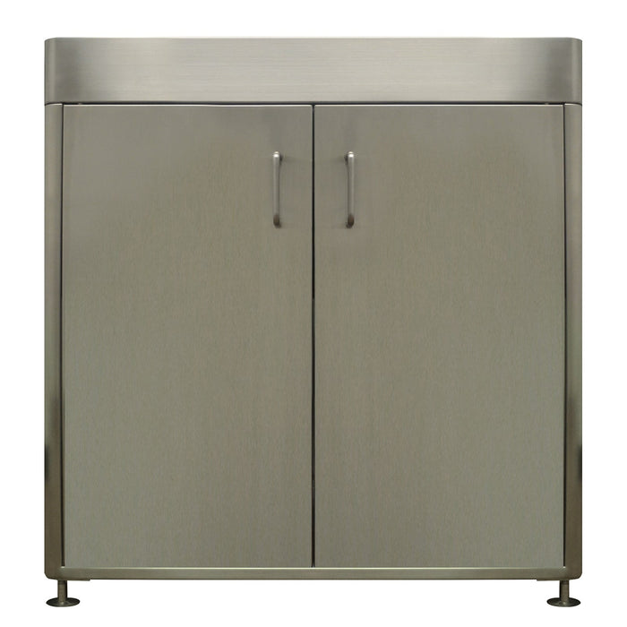 Whitehaus WH33209-CAB-NP Pearlhaus Double Door, Freestanding Cabinet with Sink
