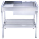 Whitehaus WH33209-LEG-NP Pearlhaus Single Bowl, Freestanding Utility Sink