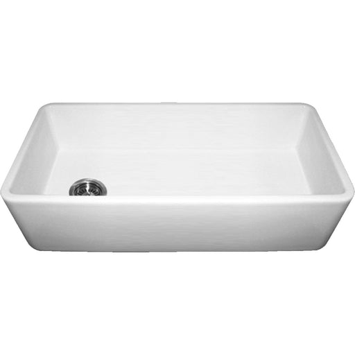 Whitehaus WH3618-WHITE Farmhaus Fireclay Duet Series Reversible Sink