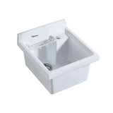 Whitehaus WH474-53 Vitreous China Single Bowl, Drop-in Sink