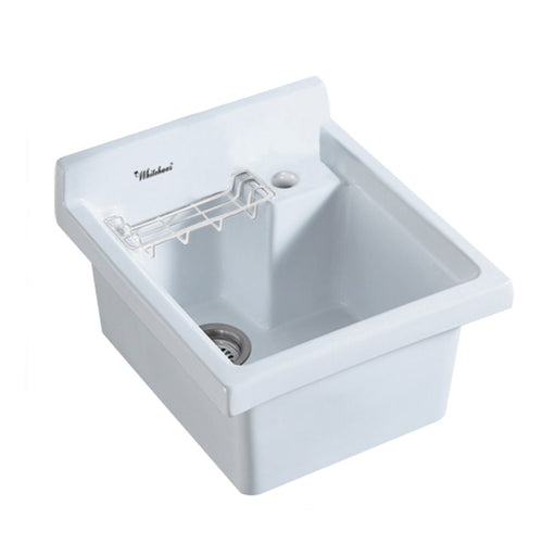 Whitehaus WH474-60 Vitreous China Single Bowl, Drop-in Sink