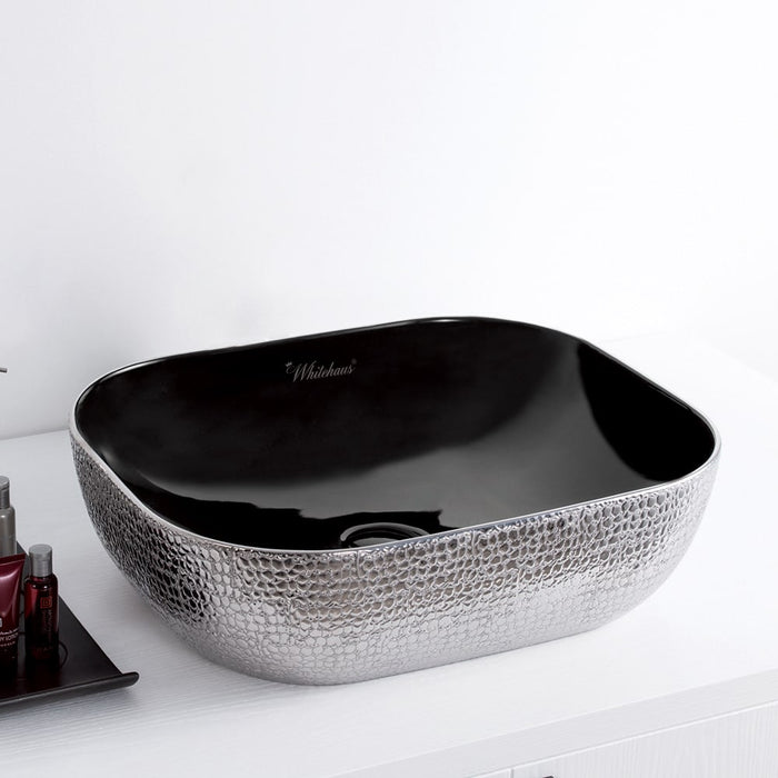 Whitehaus WH71302-F20 Isabella Plus Collection Above Mount Sink, Center Drain