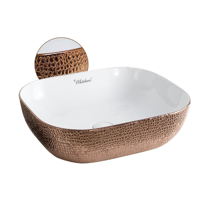 Whitehaus WH71302-F23 Isabella Plus Collection Above Mount Sink with Center Drain