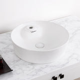 Whitehaus WH71306 Isabella Plus Collection Round Above Mount Sink with Single Hole