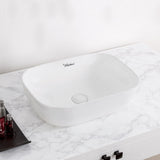 Whitehaus WH71333 Isabella Plus Collection Rectangular Above Mount Sink with Center Drain