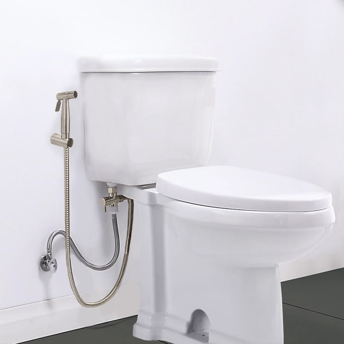 Whitehaus WH771-BN Spahaus Stainless Steel Hand-Held Bidet Sprayer Set