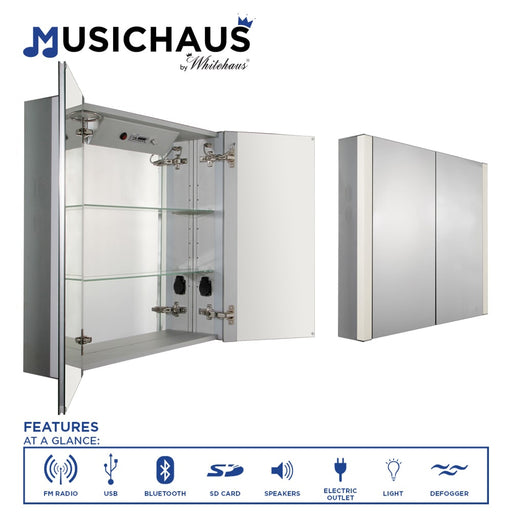 Whitehaus WHFEL8069-S Musichaus Medicine Cabinet