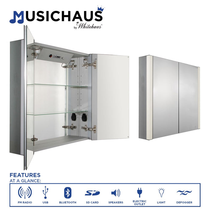 Whitehaus WHFEL8069-S Musichaus Medicine Cabinet