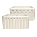 Whitehaus WHFLATN2018-BISCUIT Farmhaus Fireclay Reversible Sink