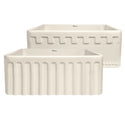 Whitehaus WHFLATN2418-BISCUIT Farmhaus Fireclay Reversible Sink