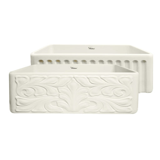 Whitehaus WHFLGO3018-BISCUIT Farmhaus Fireclay Reversible Sink