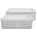 Whitehaus WHFLGO3018-WHITE Farmhaus Fireclay Reversible Sink