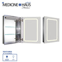 Whitehaus WHKAL7055-I Medicinehaus Recessed Single Mirrored Door Medicine Cabinet