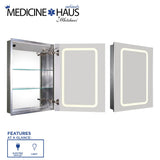 Whitehaus WHKAL7055-I Medicinehaus Recessed Single Mirrored Door Medicine Cabinet