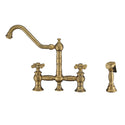 Whitehaus WHKBTCR3-9201-NT-AB Vintage III Plus Bridge Faucet