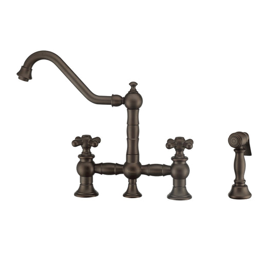 Whitehaus WHKBTCR3-9201-NT-ORB Vintage III Plus Bridge Faucet