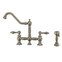 Whitehaus WHKBTLV3-9201-NT-BN Vintage III Plus Bridge Faucet